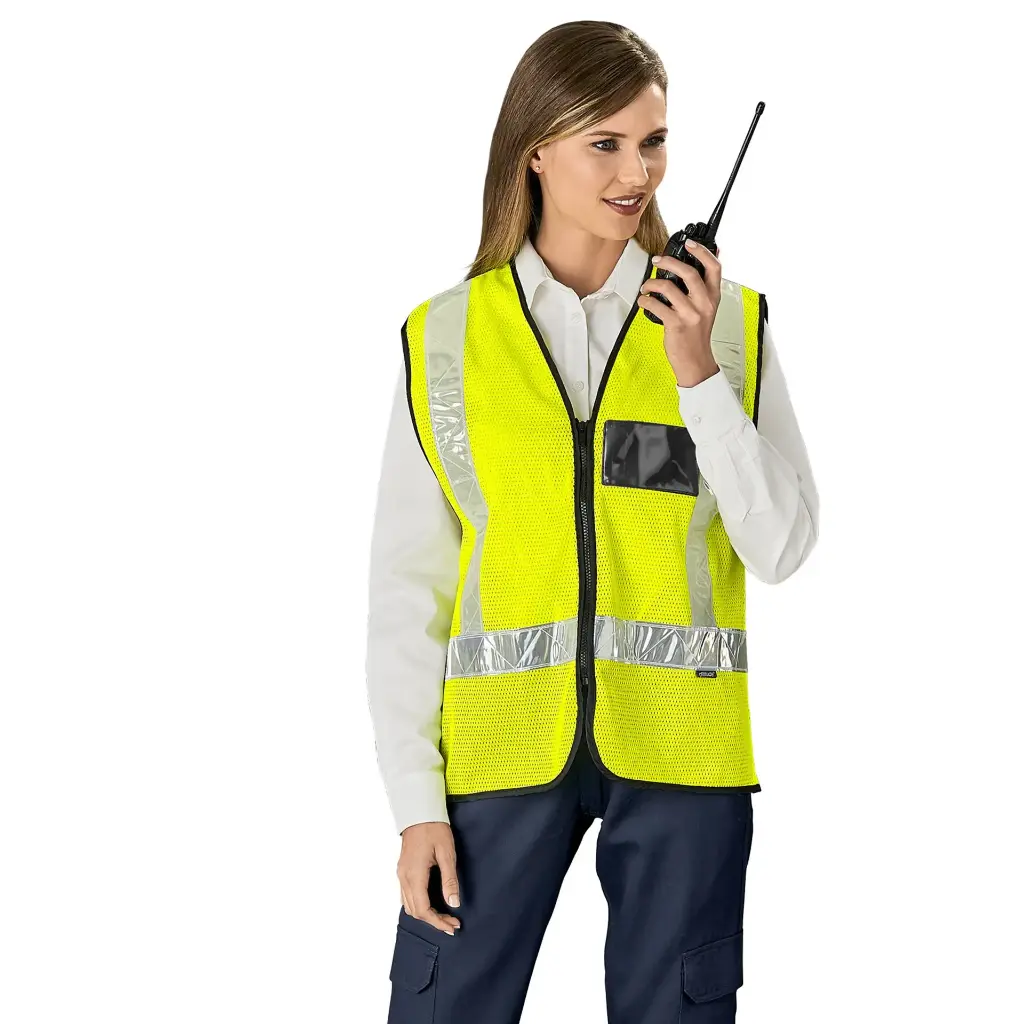 Airport Hi-Viz Reflective Full Zip Vest