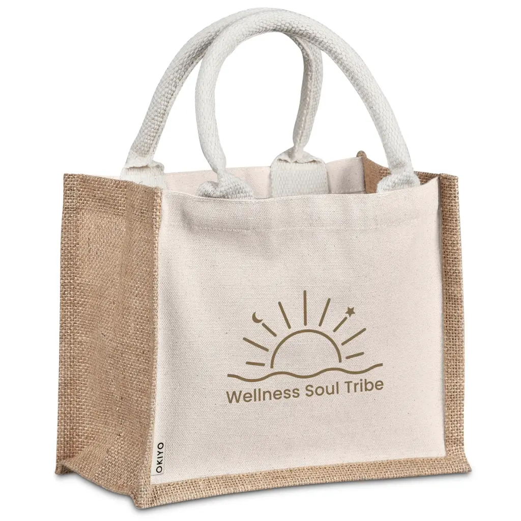Okiyo Chinsai Mini Jute & Cotton Gift Bag