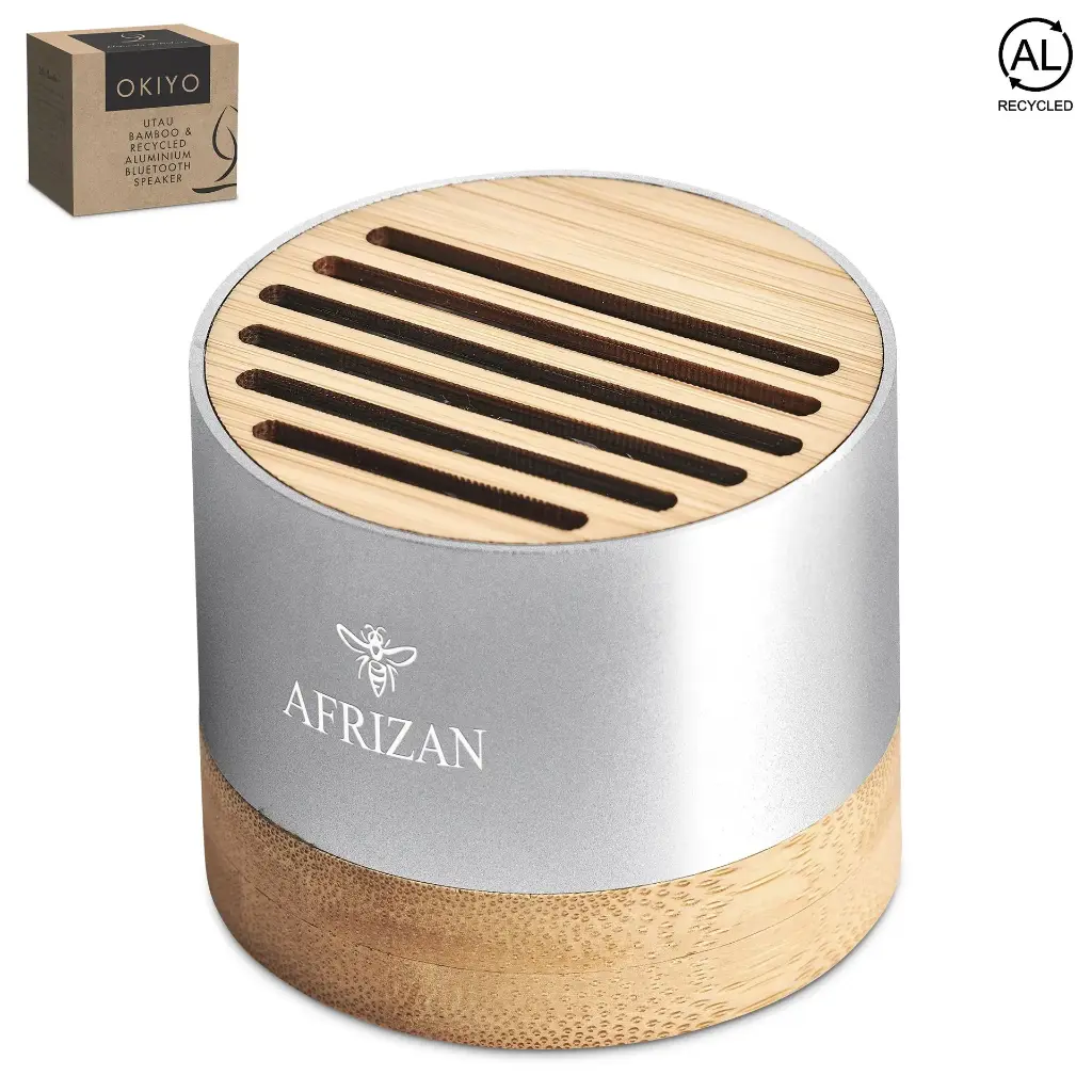 Okiyo Utau Bamboo & Recycled Aluminium Bluetooth Speaker