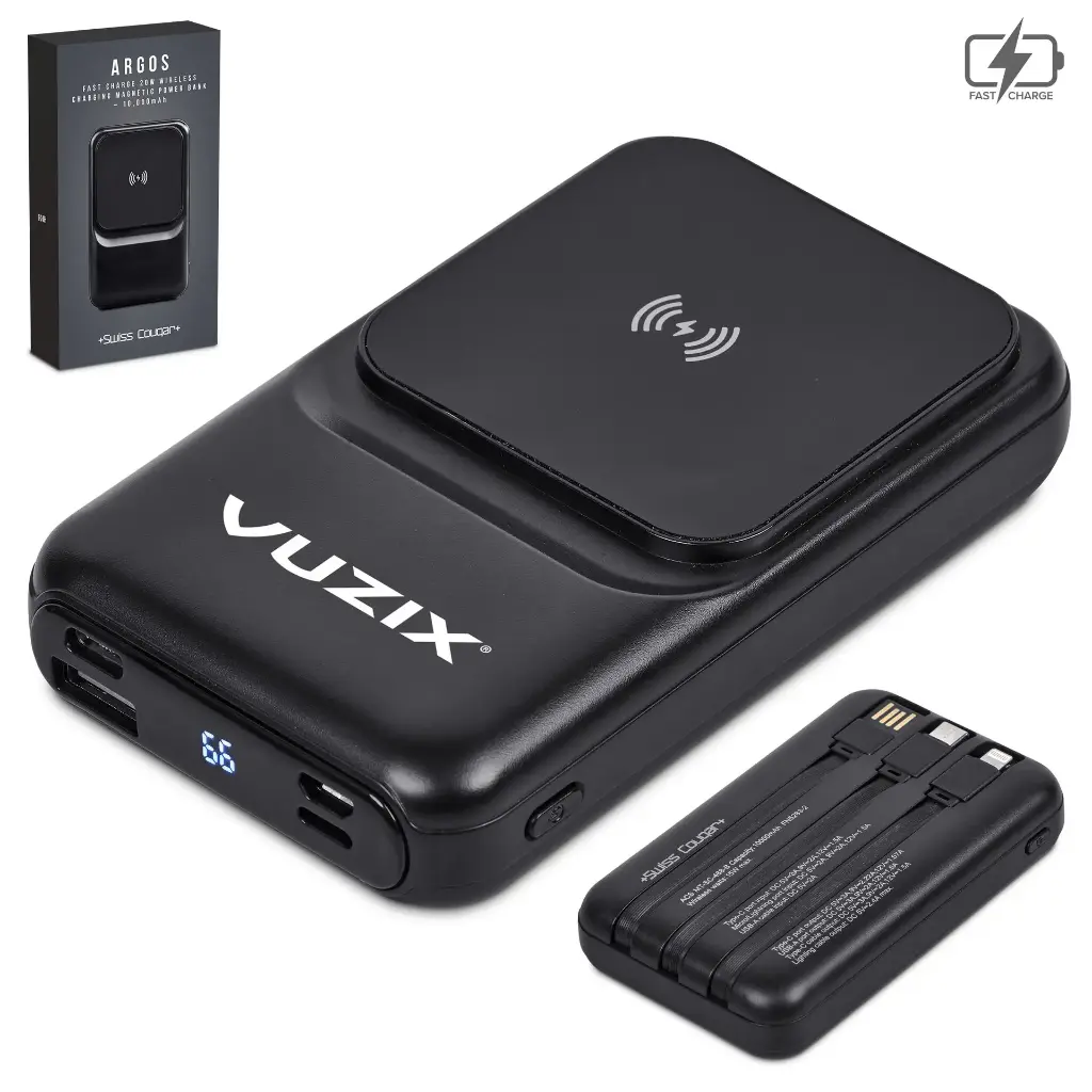 Swiss Cougar Argos Fast Charge 20W Wireless Charging Magnetic Power Bank -10000mAh