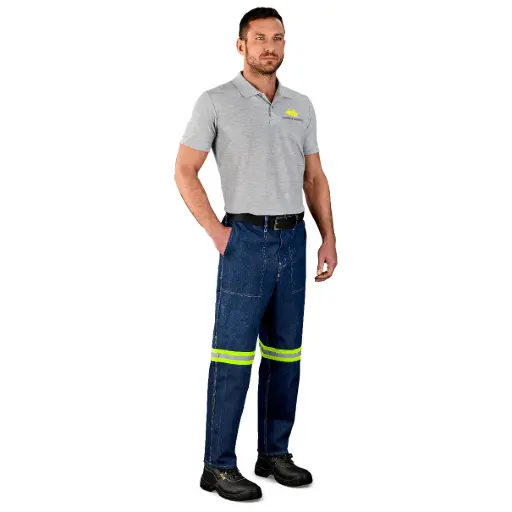 Cast Premium 100% Cotton Denim Pants - Reflective Legs