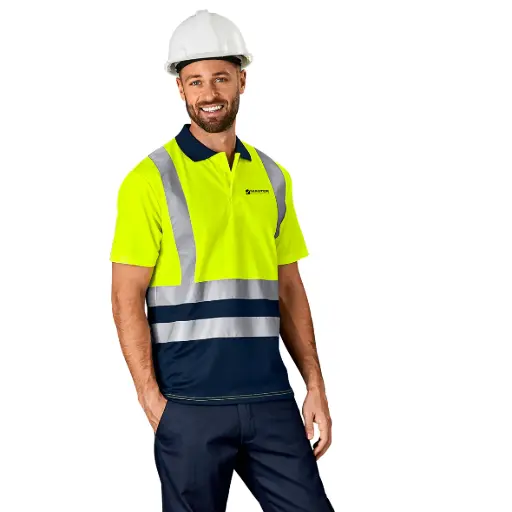 Surveyor Two-Tone Hi-Viz Reflective Golf Shirt