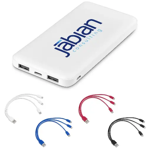 Kingpin White 10 Compact Power Bank – 10,000mAh