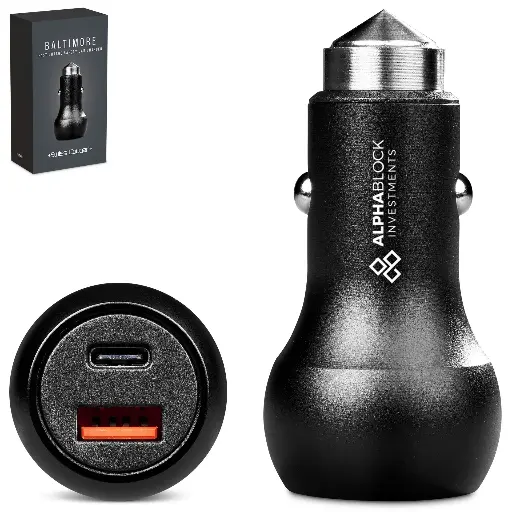 Swiss Cougar Baltimore 2 -in-1 Fast Car Charger & Tool