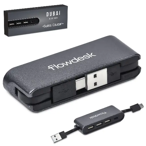 Swiss Cougar Dubai USB Hub - Gun Metal