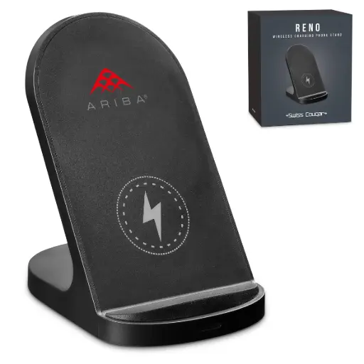 Swiss Cougar Reno Wireless Charging Phone Stand-BL